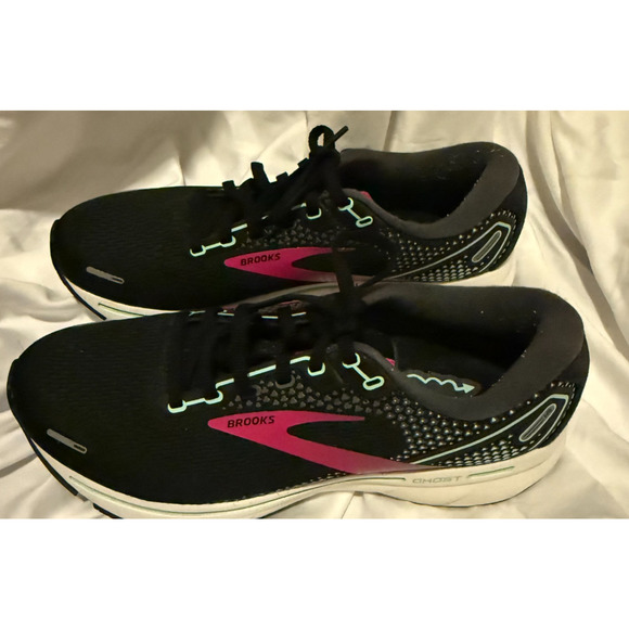 Brooks Ghost 14 Women’s Running Shoes Black Pink Casual Cushion Support Size 9 - Picture 9 of 12